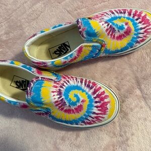 Vans Kids Colorful Tie-Dye Slip-On Sneakers
